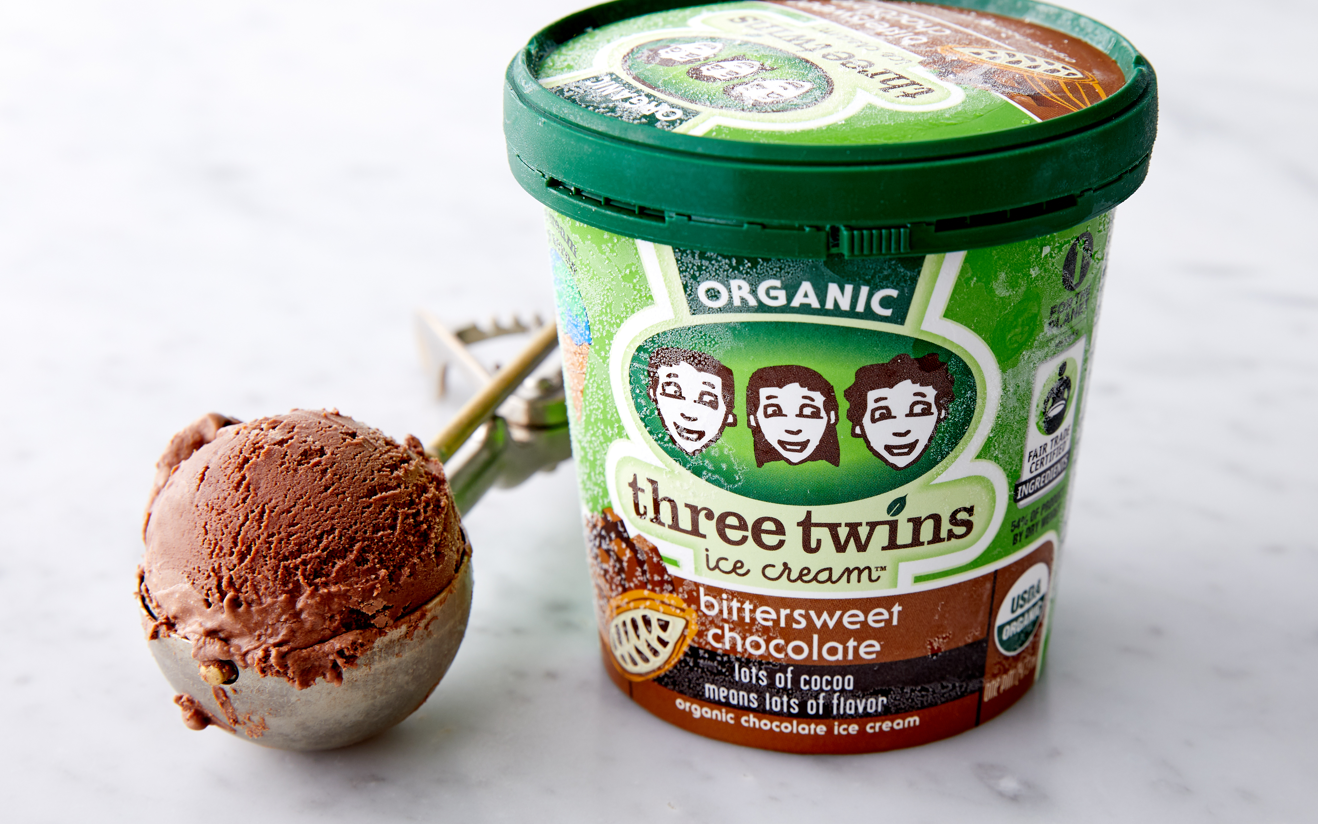 Organic Bittersweet Chocolate Ice Cream Three Twins Ice Cream SF